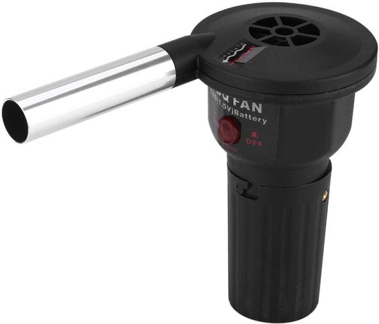 Dailygoody - Ventilator - Grillföhn - Eenvoudig Vuur Maken - Zwart - Blower - Voor Buiten en Camping - Draagbaar en Licht