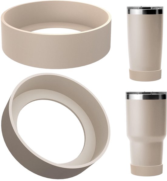 Dailygoody - Waterfleshozen - Antislip bodembeschermer - Champagne - Compatibel met YETI-bekers - Siliconen hoes voor waterflessen - Geschikt voor 20o...