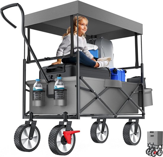 DailySupplies® Bolderkar Opvouwbaar Luchtbanden - Strandwagen - Bolderwagen van DailySupplies