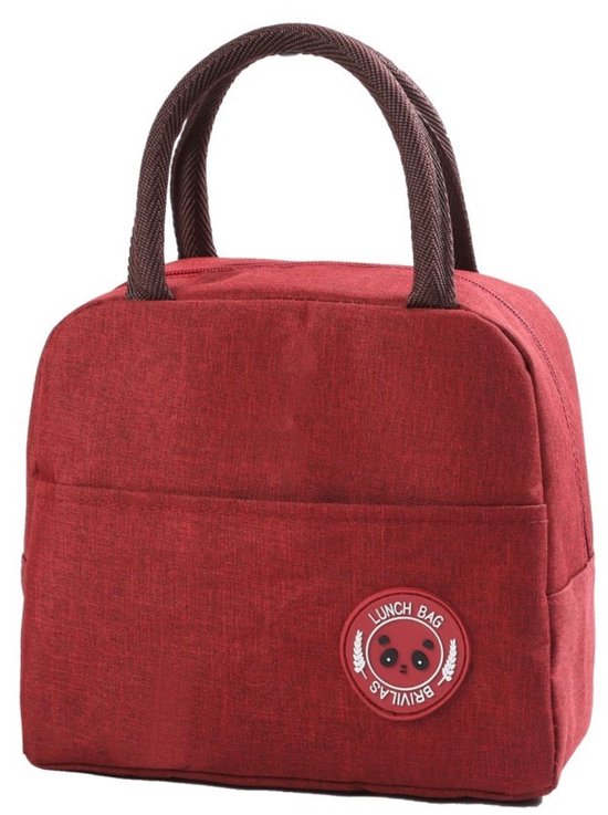 Daity 1-pack - Lunchtas, Koeltassen，kleine draagbare， herbruikbare snacktas met voorvak, geschikt voor picknicks, kantoorwerk en buitenactiviteiten (rood) van Daity