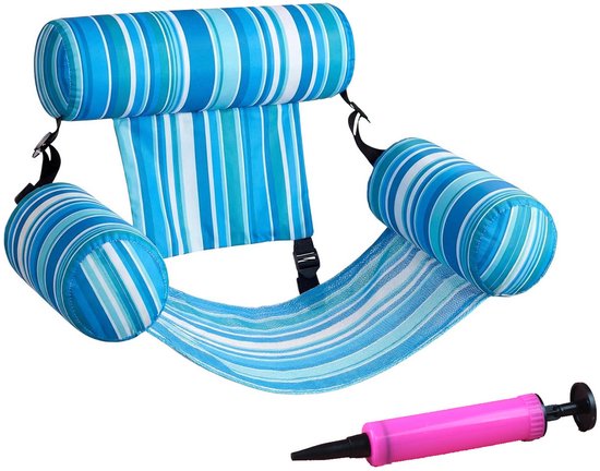 Daity Opblaasbare zwemartikelen (1-pack) — Drijvende loungestoel & opblaasbare zwemstaaf — Verdikt, duurzaam ontwerp — Ontworpen voor volwassenen — Ideaal voor zomerfeestjes, zwemplezier en ontspanning aan het meer of op het strand