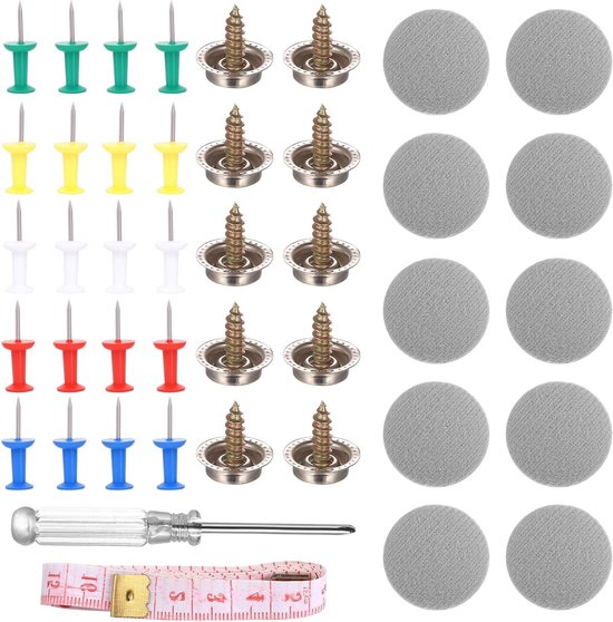 Dak Reparatie Kit - Hemel Snap Set - Voertuig Herstel - Gecoate Metalen Basis - 65 Stuks Set - Grijs