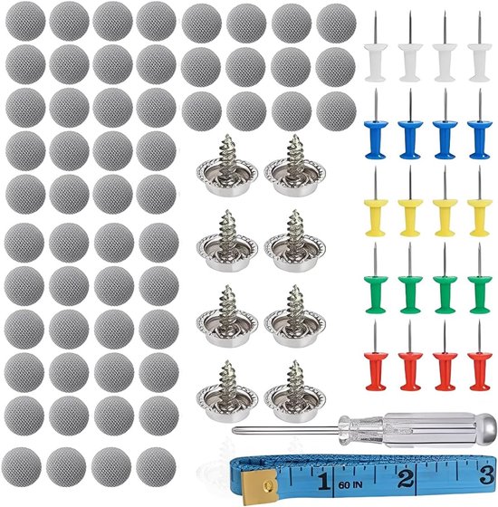Dak Reparatie Set - Interieur Klinknagels - Auto Hemel Fixen - 60 Gekleurde Pennen - 180g Pakket