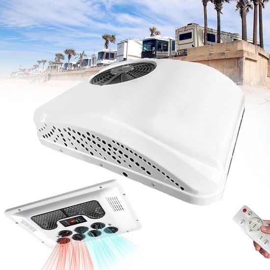 Dakairco Camper - Airco Caravan Vrachtwagen - Reizen Comfort - Snelle Koeling Verwarming - 2300 Watt - Wit van Merkloos