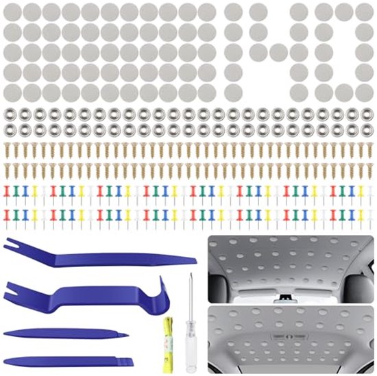 Dakhemel Reparatieset - 140 Stuks, Auto Hemelreparatie Gereedschap voor Diverse Voertuigen van Merkloos