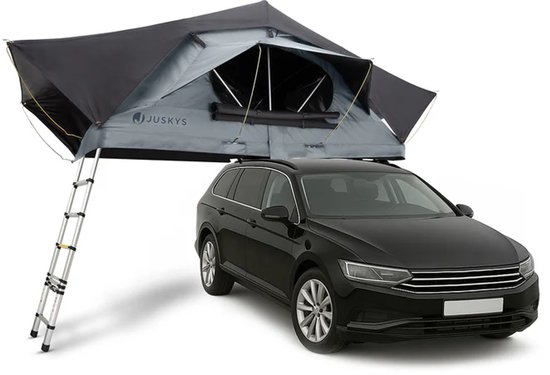 Daktent Lago - 2-personen - Incl. Matras - Zwart / Grijs - 140x240 cm van Merkloos