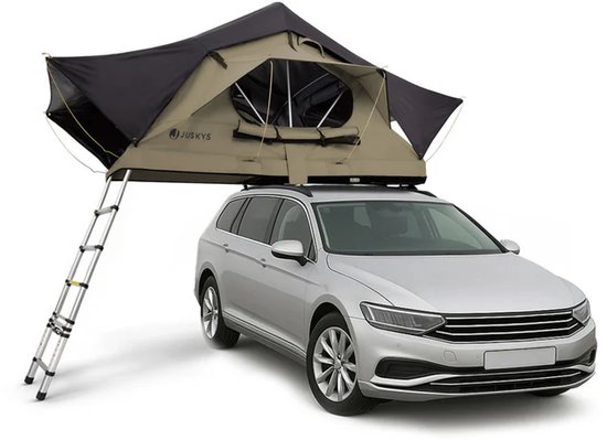 Daktent Lago - 2-personen - Incl. Matras - Zwart / Kaki - 140x240 cm van Merkloos