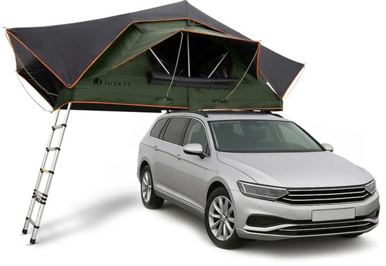 Daktent Lago - 2-personen - Incl. Matras - Zwart / Olijfgroen - 140x240 cm van Merkloos