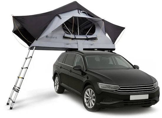 Daktent Lago - 2-persoons - Incl. Matras - Zwart / Grijs van Merkloos