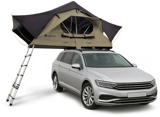 Daktent Lago - 2-persoons - Incl. Matras - Zwart / Kaki van Merkloos