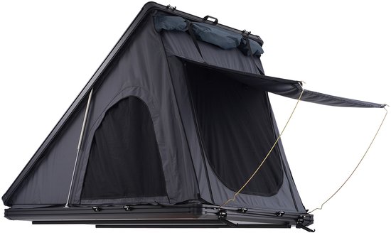 Daktent met harde schaal, Naturnest-daktent met harde schaal voor 2-3 personen, daktent met harde schaal, telescopische ladder en dik matras, biedt uitstekende water- en winddichte prestaties van Merkloos