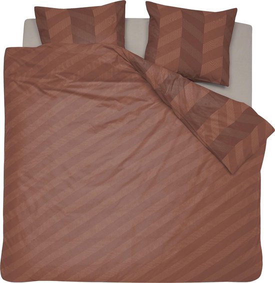 Damai Atomy - Dekbedovertrek - Bio Satijn - 200x200/220 cm - Rood + 2 kussenslopen 60x70 van Merkloos