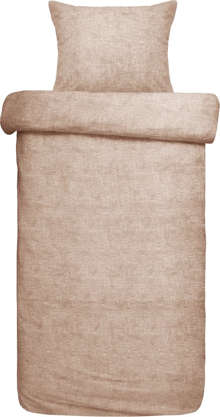 Damai dekbedovertrek Ebba - Biologisch Katoen - 140x200/220 cm - Terra Cotta + 1 kussensloop 60x70