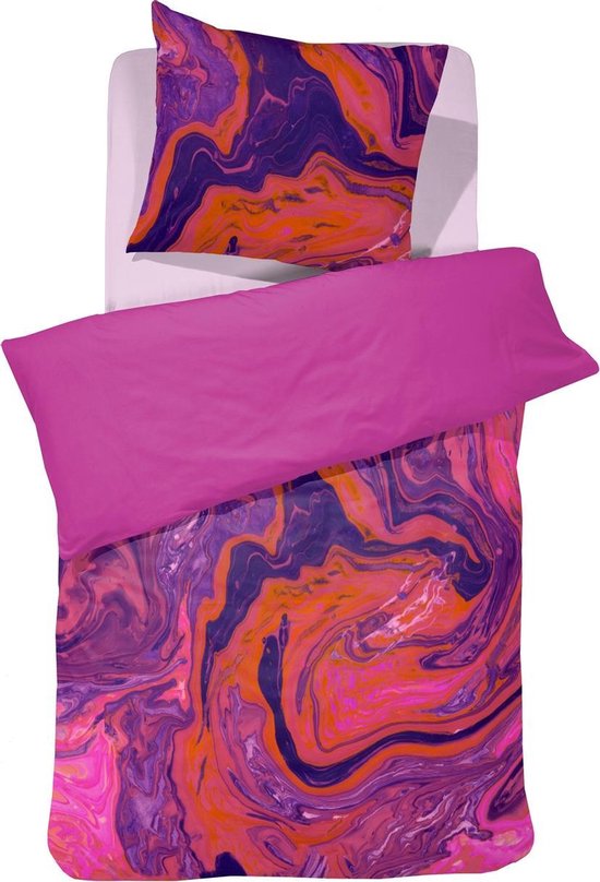 Damai - Dekbedovertrekset - Satijn - 140 x 200/220 cm - Roze + 1 kussensloop 60x70 van Merkloos