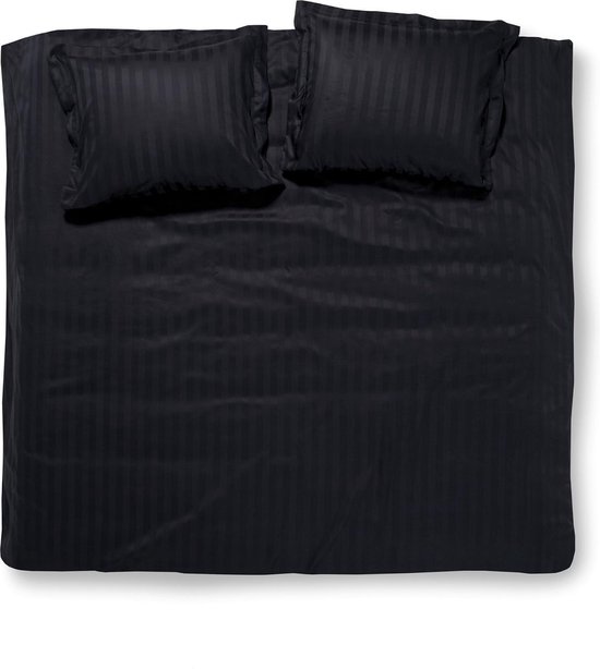 Damai Linea - Dekbedovertrek - 200x200/220 cm - Tweepersoons - Zwart van Damai