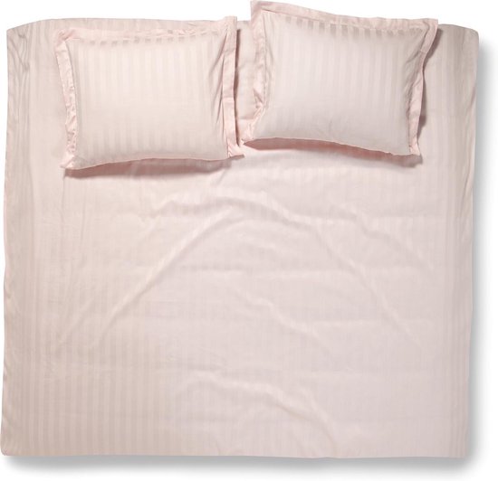 Damai Linea - Dekbedovertrek - 240x200/220 cm - Lits-jumeaux - Roze + 2 kussenslopen 60x70 van Damai