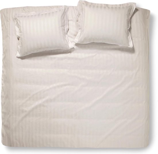 Damai Linea Dekbedovertrek - Tweepersoons - 200x200/220 cm - Ivory van Damai
