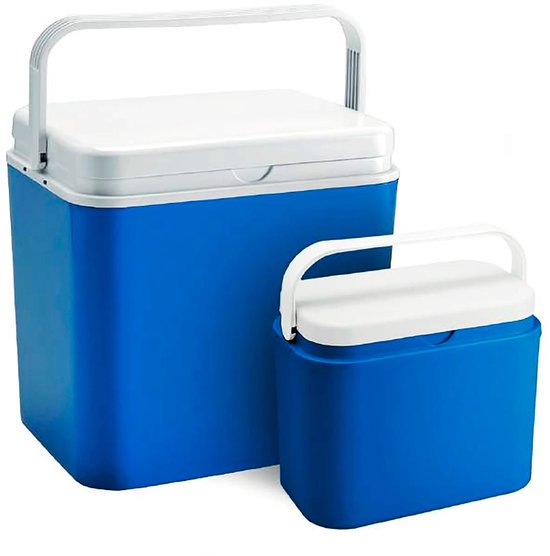 Damenzo - Koelbox - Koeltas - Koelbox 30 Liter - Thermische koelbox - 39x29.5x40 cm - Verkoeling 6 tot 9 uur - Blauw - Kunsstof