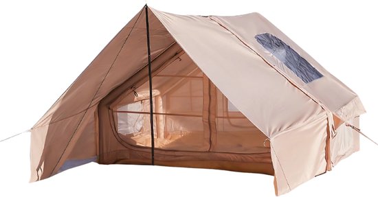 Damenzo - Opblaasbare tent - Tent - Kamperen - Kampeertent 5 - 8 personen - Camping - Vakantie - Afmeting 300x410x200cm - Khaki van Merkloos