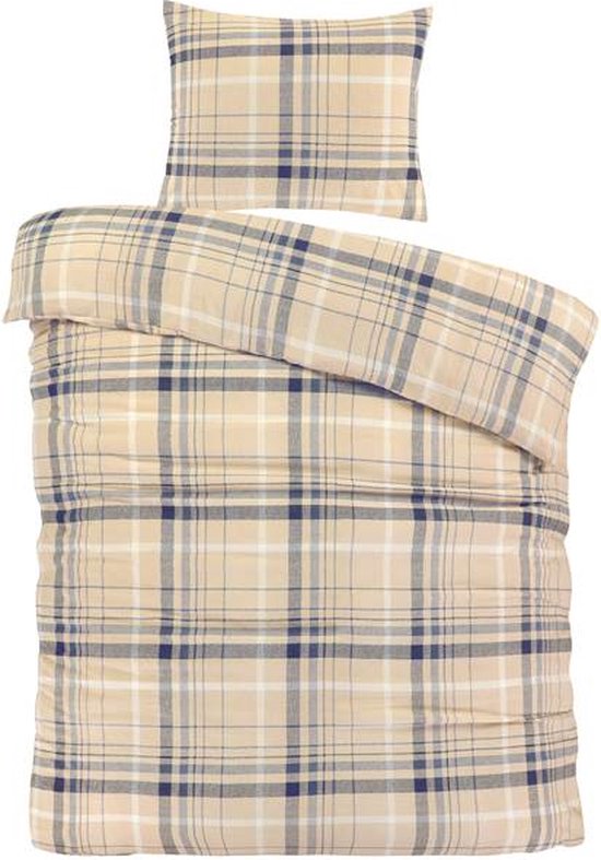 Day Dream Sölden - Flanel - Dekbedovertrek - Eenpersoons - 140x200/220 cm - Beige van Day Dream