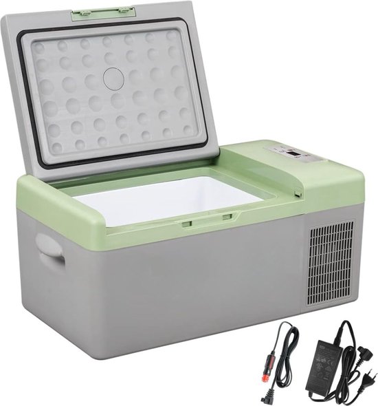 DD Compressor Koelbox - Draagbare Hybride - Mini Koelkast met Eco-Modus - 60x32x26cm - Grijs van Merkloos