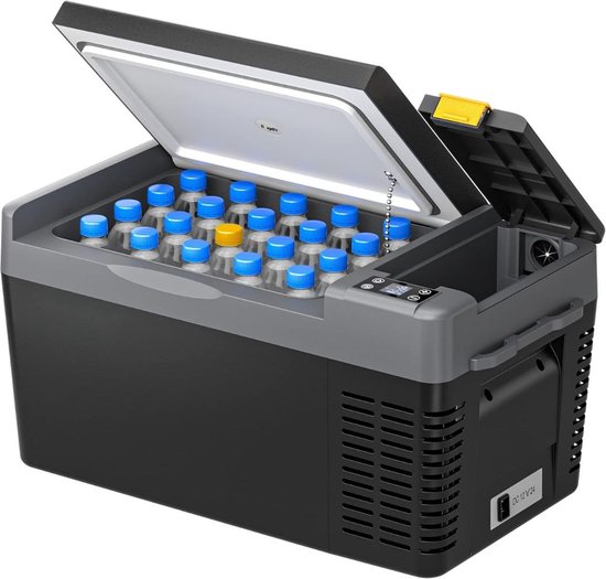 DD Compressor Koelbox - Draagbare Hybride - Mini Koelkast met Eco-Modus - 62x37x35cm - Zwart van DD