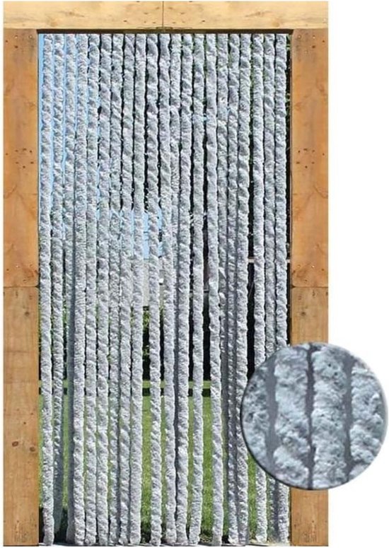 DD Deurgordijn Vliegengordijn - Deurgordijn - Lamellenhor - 90cm x 220cm - Grijs