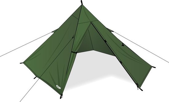 Dd Superlight Xl Pyramid Tent - Groen - 2 Persoons van DD Hammocks