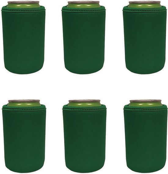 De Originele STUBBIES Blikjes Koelhoud hoesjes - 6 stuks - Groen - Neopreen van Mavaso