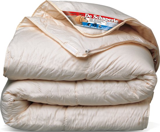 De Schaperie - Luxe 4-Seizoenen 100% IWS Zuiver Scheer wollen Dekbed met Rits - All-Season - 240x220 cm (extra lang) van De Schaperie