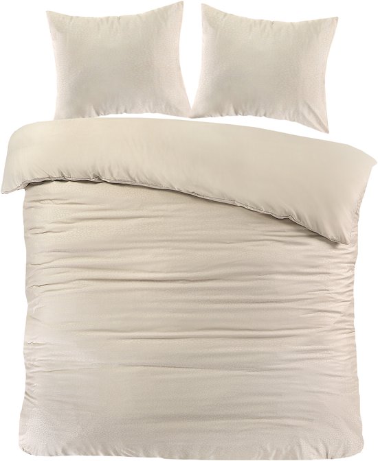 Decoware Dekbedovertrek Panter 240x200 cm - Beige - Microvezel - Met Kussenslopen - Lits-jumeaux