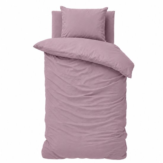 Decoware Peuter Dekbedovertrek Uni 120x150 cm - Roze - Katoen - Voor Peuterbed - Met Kussensloop