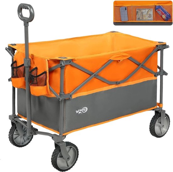 Deeper Festival Trolley 228L Opvouwbare Camping Tuin Strand Trolley - Grotere Capaciteit - Heavy Duty Pull along Cart - Opvouwbare Wagon met Wielen Bolderkar van Merkloos