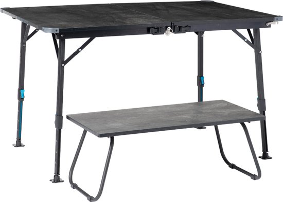 Defa Flex 3-in-1 Campingtafel - Bamboe tafelblad - Verstelbare hoogte - Inklapbaar - Multifunctioneel