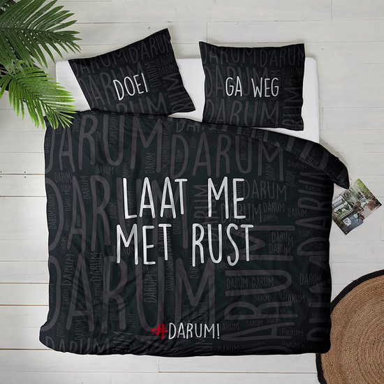 Dekbed-Discounter - #DARUM! Dekbedovertrek 240 x 200/220 cm - Verkoelend Katoen - Dubbele instopstrook - Wassen op 40 graden - Inclusief 2 kussenslopen - Laat Me met Rust