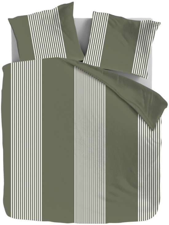 Dekbed-Discounter - Fresh and Co Dekbedovertrek 240 x 200/220 cm - Dubbele instopstrook - Wasbaar op 40 graden - Inclusief 2 kussenslopen - Vertical Lines