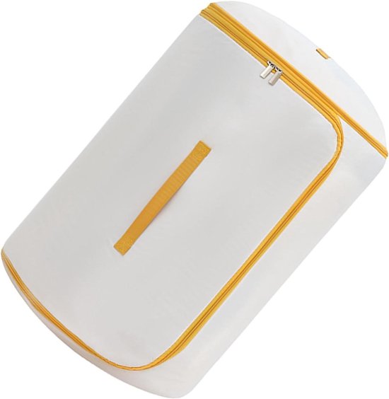 Dekbed Opbergtas - Opbergzak Kleding - Ruimte Besparen - Stofvrije Opslag - 25x25x2 cm - Geel