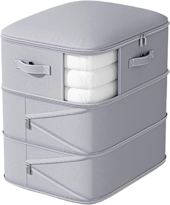Dekbed Opbergzakken - Opberg Organisatoren - Kleding Opbergen - Grote Capaciteit - 54x42x60cm - Grijs