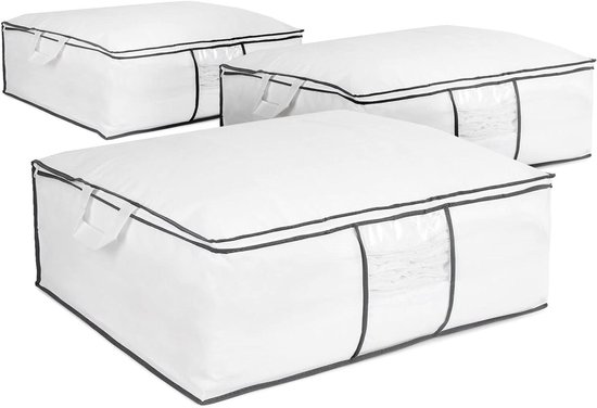 Dekbedhoezen Opbergzakken - Opbergtas Dekbed - Kleding Opbergen - 100% Hermetisch - 3 stuks - Wit
