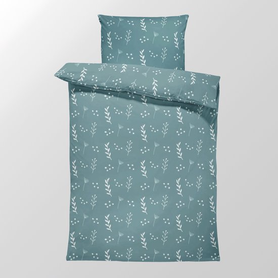Dekbedovertrek 100% Katoen Premium - 140 x 200cm - 1 persoon - Bladje van Merkloos