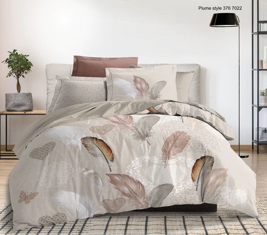 Dekbedovertrek 100% Katoen Premium - 240 x 220cm (Lits-jumeaux) - Plume Style van Snoozing