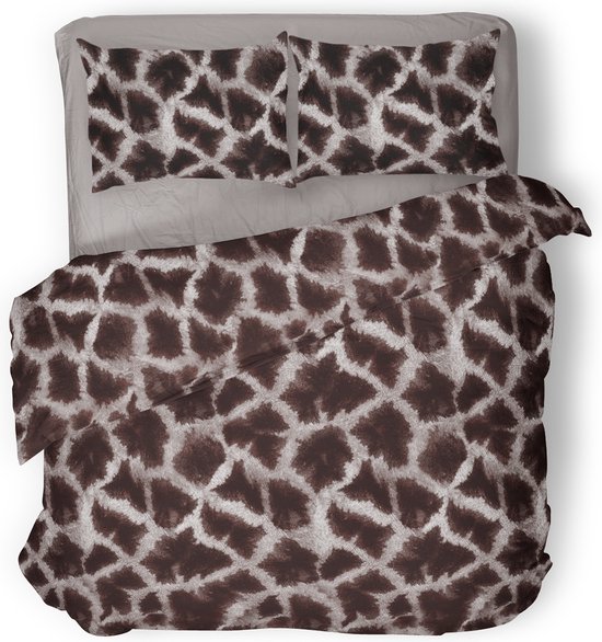 Dekbedovertrek 240x200/220cm - Ciro - Bruin - Lits Jumeaux