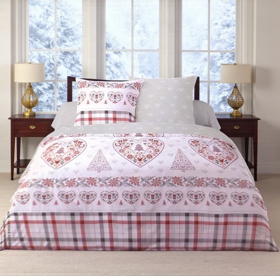 Dekbedovertrek Flanel - Winter - 240 x 220 cm - Lits-Jumeaux - Kerst - Satimolo van Merkloos