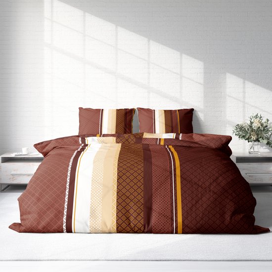 Dekbedovertrek Flanel - Winter - Lits-Jumeaux - 240 x 220 cm - Sonja Chocolat van Sleeptime