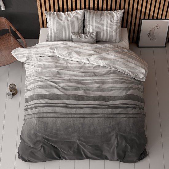 Dekbedovertrek Moonlight grey 140X220 , Slapen , Beddengoed , Dekbedovertrekken, Sleeptime, Sleeptime Elegance van Sleeptime Elegance