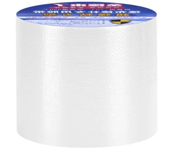 Dekzeil Reparatietape - Waterdicht PVC - Lekkages Dichten - Sterke Hechting - 5 Meter - Wit van Merkloos