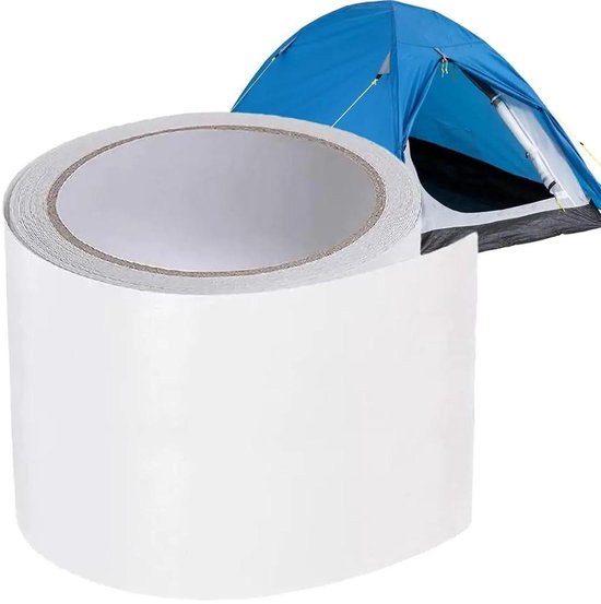 Dekzeil Reparatietape - Waterdicht PVC Plakband - Buiten Repareren - Extreme Temperatuur Bestendig - 8 cm x 5 m - Wit van Merkloos