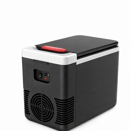 Delightness Draagbare Mini Koelkast - Voor Auto - 10L - Autokoelkast - Koelbox - Camping Koelkast - Elektrisch - 12V/220V - Zwart van Merkloos