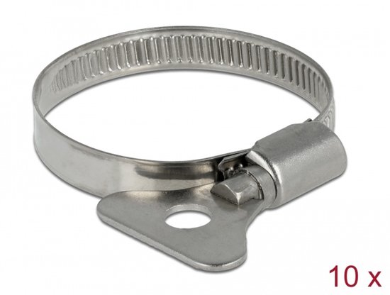 Delock Butterfly Hose Clamp 32 - 50 mm 10 pieces metal van Merkloos