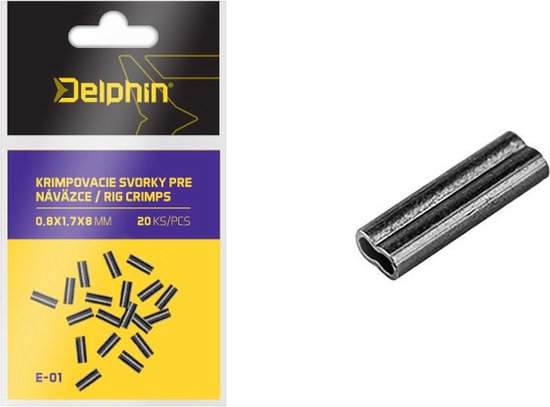 Delphin Rig Crimps | Sleeves | 20 Stuks Zwart 0,8x1,7x8mm van Delphin